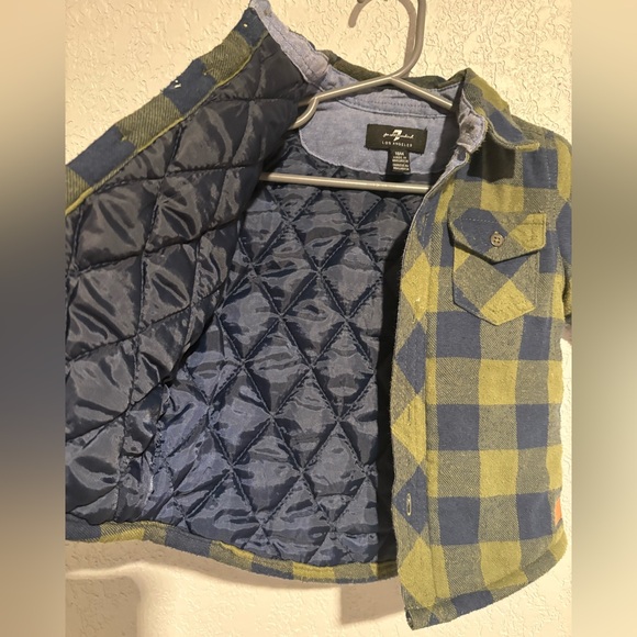 7 For All Mankind Toddler Flannel Jacket Size 18M - Picture 3 of 4